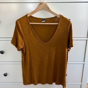 Old Navy Luxe v-neck t shirt in chaparral